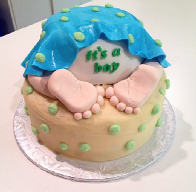 Baby Shower Cake - Baby Bum & Feet Baby Shower Cake - Baby Bum & Feet